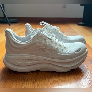 Hoka Bondi 9 Women's White Running Shoe